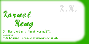 kornel meng business card